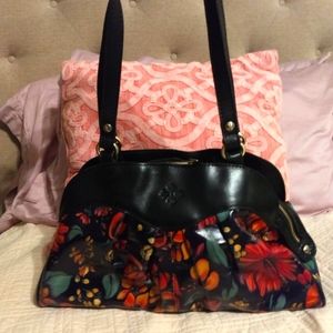 Patricia Nash Macellara Oval Leather Satchel Limited Edition Tropical Escape